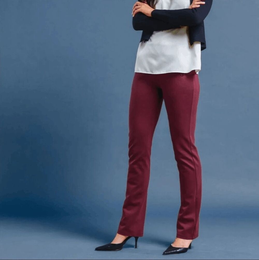 New Betabrand Deep Garnet Bootcut Classic Dress Pant Yoga Pants Small